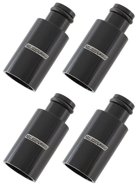 Injector Adapter Long 14mm To 11mm Fuel Rail 4 Pack Black AF64-2884 - Aeroflow