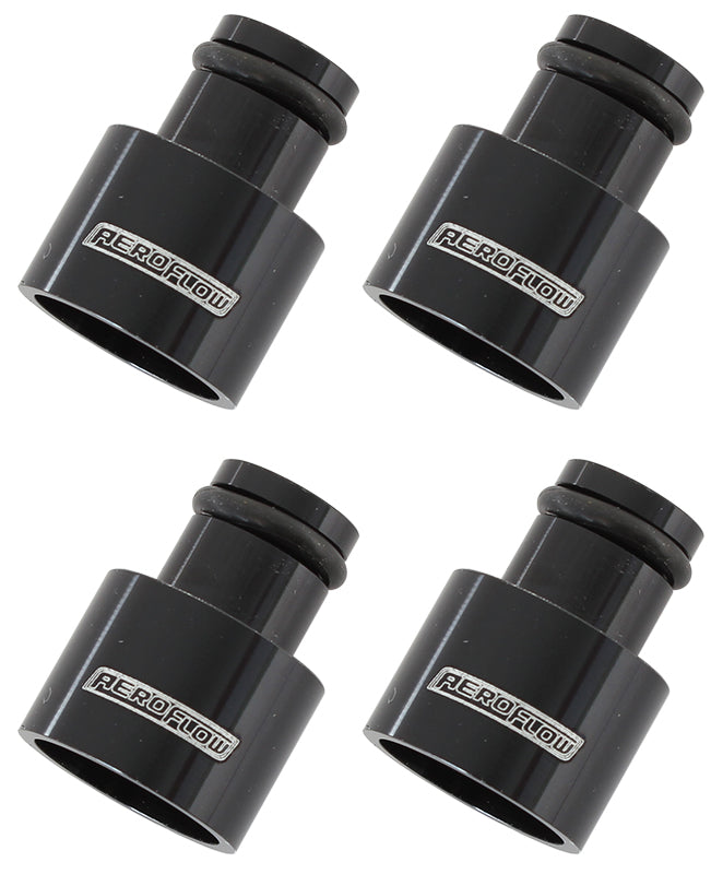 Injector Adapter Short 14mm TO11mm Fuel Rail 4 Pack Black AF64-2885 - Aeroflow
