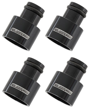 Injector Adapter Short 14mm TO11mm Fuel Rail 4 Pack Black AF64-2885 - Aeroflow