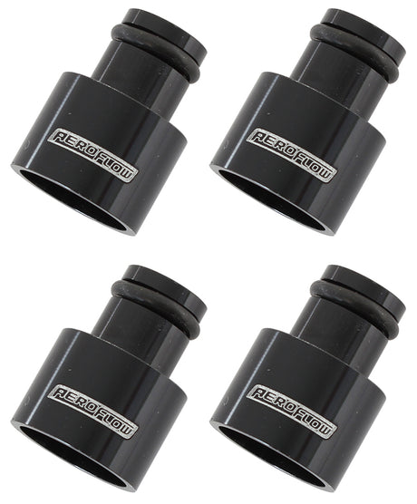 Injector Adapter Short 14mm TO11mm Fuel Rail 4 Pack Black AF64-2885 - Aeroflow