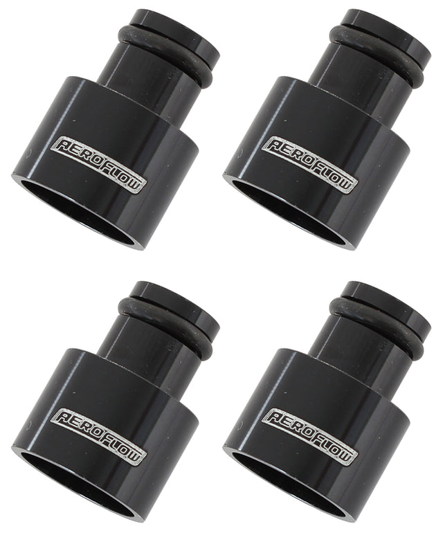 Injector Adapter Short 14mm TO11mm Fuel Rail 4 Pack Black AF64-2885 - Aeroflow