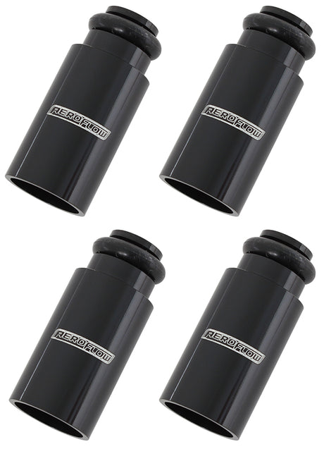 Injector Adapter Long 14mm To 14mm Fuel Rail 4 Pack Black AF64-2886 - Aeroflow