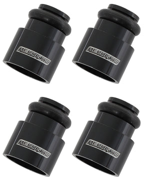 Injector Adapter Short 14mm TO14mm Fuel Rail 4 Pack Black AF64-2887 - Aeroflow