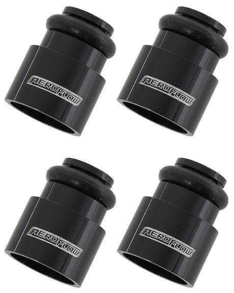 Injector Adapter Short 14mm TO14mm Fuel Rail 4 Pack Black AF64-2887 - Aeroflow