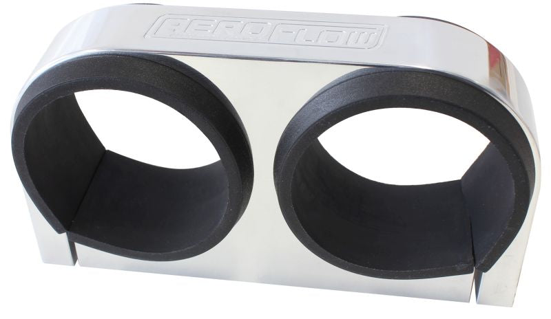 Billet Fuel Pump Bracket Boschpolish Dual Suits Bosch / AF49 AF64-2902P - Aeroflow