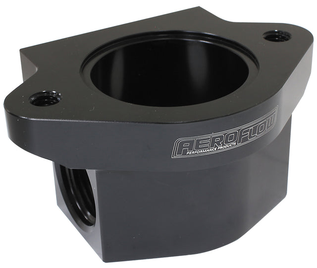 Billet Remote Thermostat Housi -12ORB Ports Each Side Chev AF64-3043BLK - Aeroflow