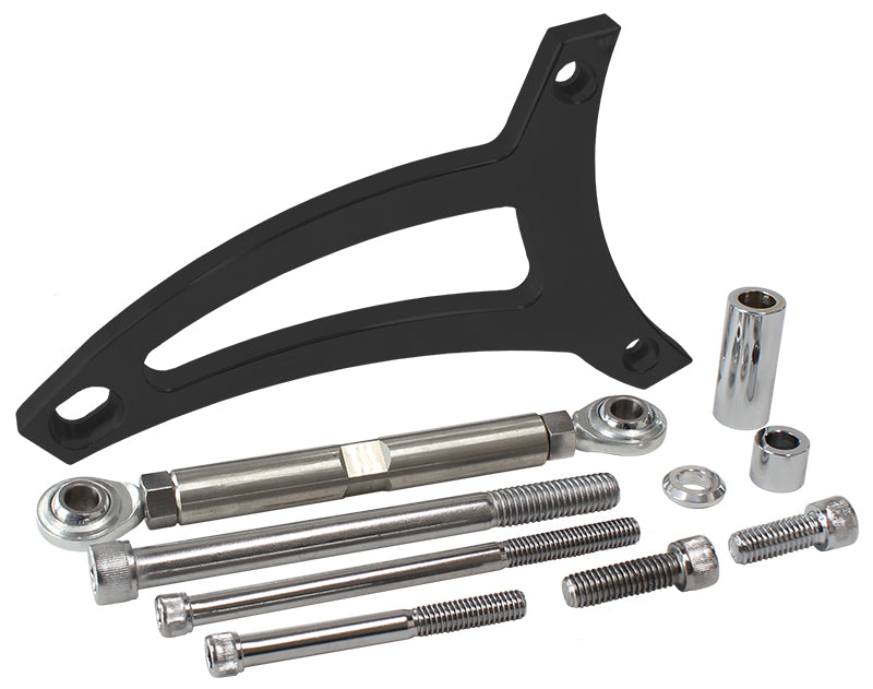 Black Alternator Bracket 351W Aust Driver Side AF64-4008BLK - Aeroflow