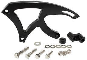 Black Clev Power Steer Bracketsuit Saginaw P/Steer Pumps AF64-4009BLK - Aeroflow