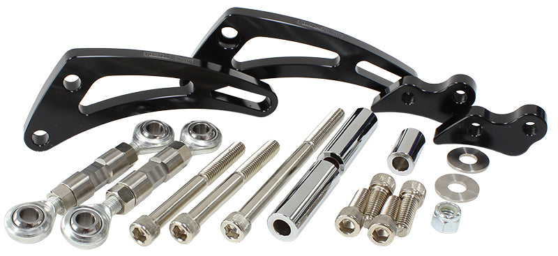Black Low Mount A/C Brack S/B Passenger Side Low Suit S/B AF64-4012BLK - Aeroflow