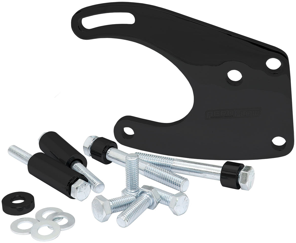 Ford Windsor Power Steering Ford Bracket Saginaw Pump Blac AF64-4013BLK - Aeroflow