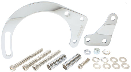 Low Mount Alt Bracket Chrome S/B Chev With Short Water Pump AF64-4015 - Aeroflow