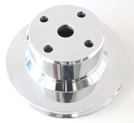 Holden V8 Water Pump V Pulley Suit Vn-On Jumbo Pump Polished AF64-4024 - Aeroflow
