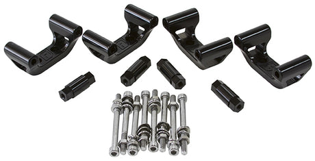 Chev LS1 / LS6 Coil Mounts Billet Relocation Brackets AF64-4032BLK - Aeroflow