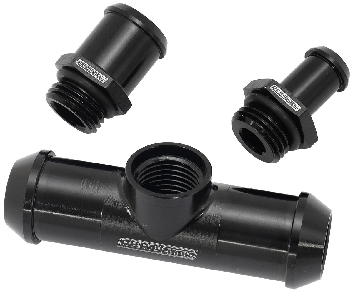 Ford Barra BA BF FG XR6 Heaterhose T Piece Falcon Black AF64-4041BLK - Aeroflow