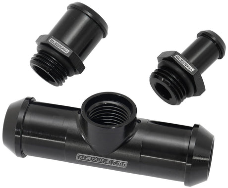 Ford Barra BA BF FG XR6 Heaterhose T Piece Falcon Black AF64-4041BLK - Aeroflow
