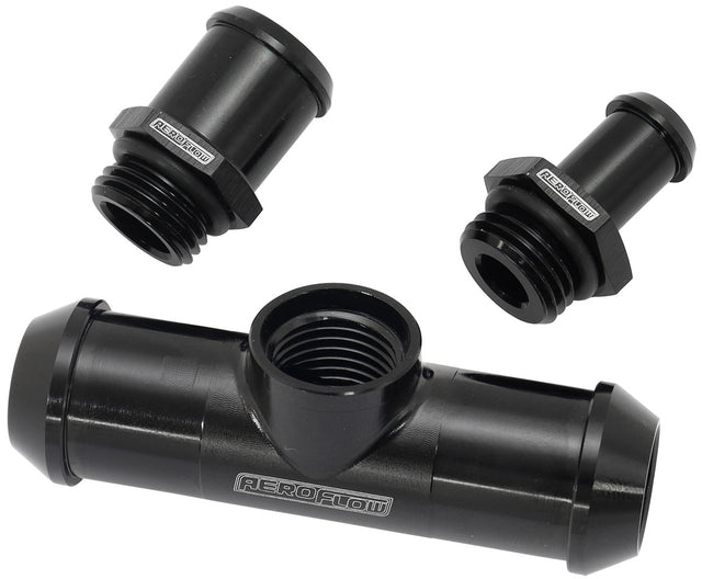 Ford Barra BA BF FG XR6 Heaterhose T Piece Falcon Black AF64-4041BLK - Aeroflow