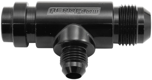 Ford Barra Water Pump Tee Presin Adapter Fitting -10AN -6AN AF64-4045BLK - Aeroflow