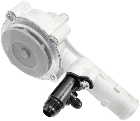 Ford Barra Water Pump Tee Presin Adapter Fitting -10AN -6AN AF64-4045BLK - Aeroflow
