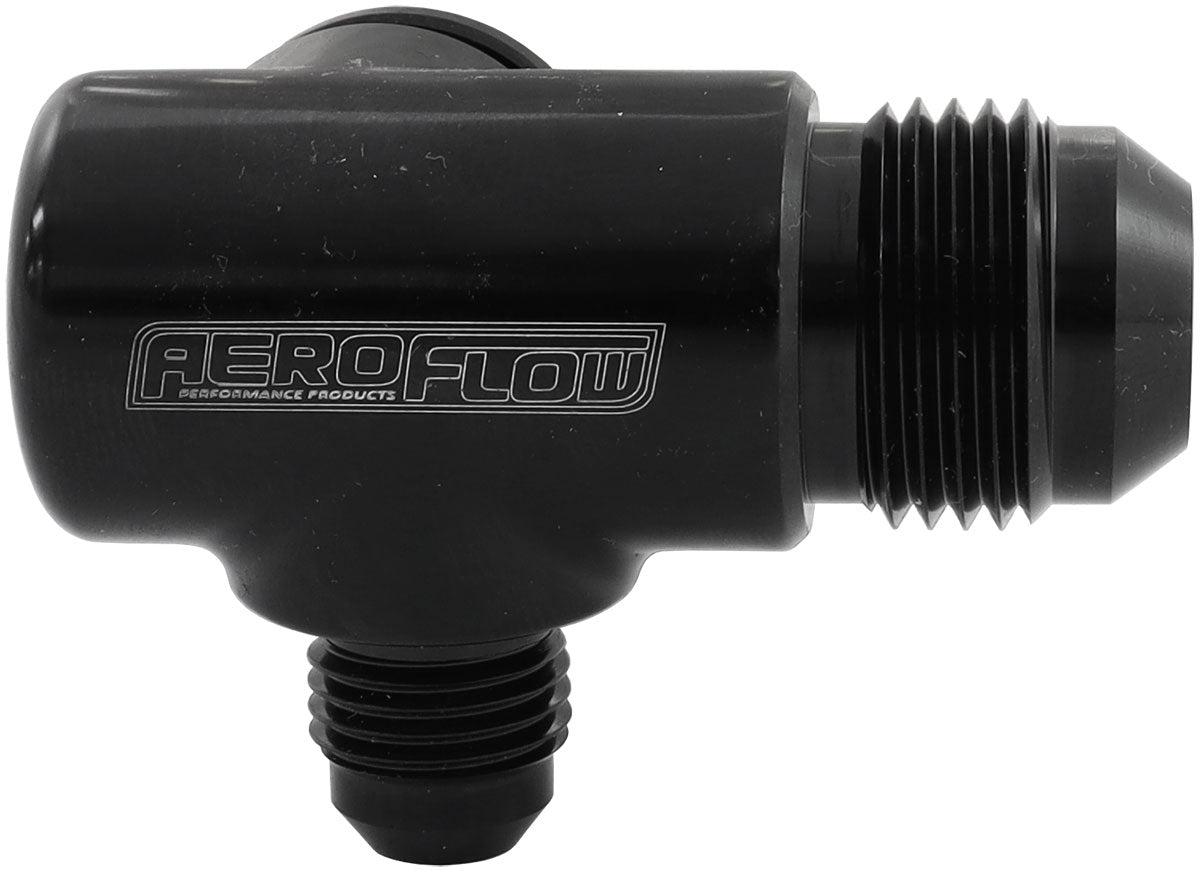 Ford Barra Thermostat Water Pump Press In Tee -10 -6 Housing - AF64-4046 Blk AF64-4046BLK - Aeroflow
