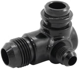 Ford Barra Thermostat Water Pump Press In Tee -10 -6 Housing - AF64-4046 Blk AF64-4046BLK - Aeroflow