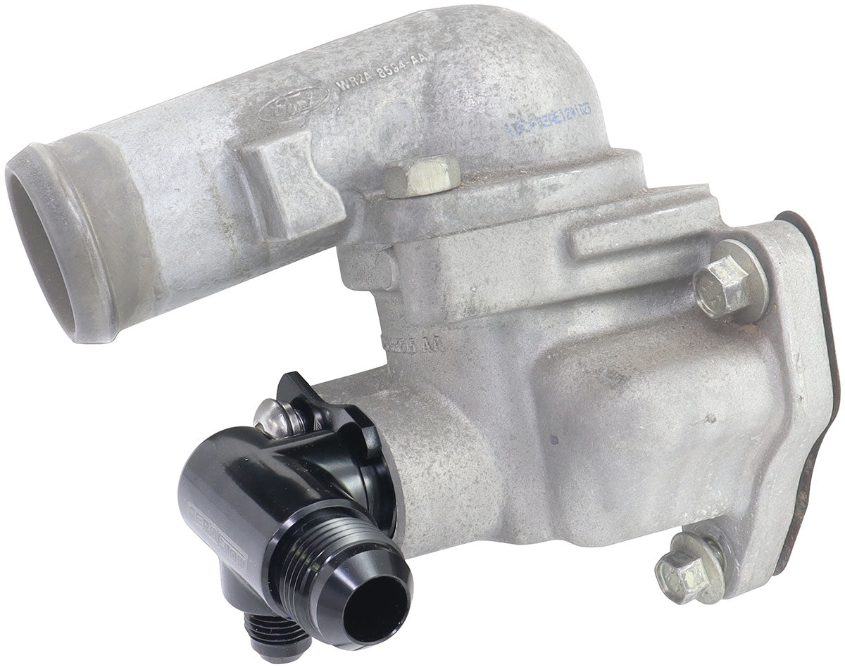 Ford Barra Thermostat Water Pump Press In Tee -10 -6 Housing - AF64-4046 Blk AF64-4046BLK - Aeroflow