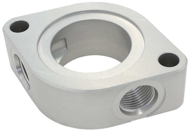 Chev Thermostat Water Neck Spacer With 2 x -8ORB Aux Port AF64-4051 - Aeroflow