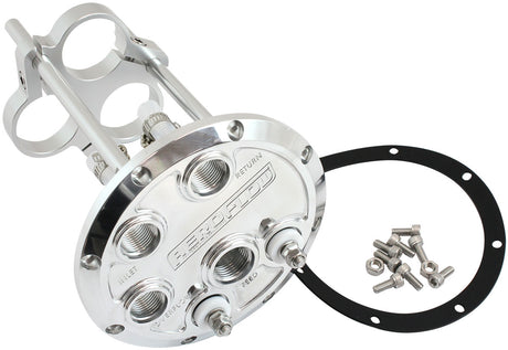 Low Profile Triple Pump Hangerfuel 450 525lph Polished Bille AF64-4056 - Aeroflow