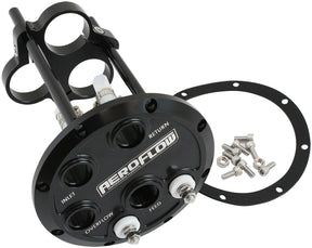 Low Profile Triple Pump Hangerfuel 450 525lph Black Billet AF64-4056BLK - Aeroflow