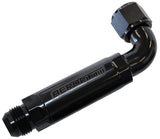 -12AN 90 Deg To Inline Filter For Use With Dry Sump Pans AF64-4100BLK - Aeroflow