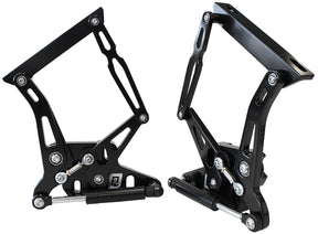 Billet Bonnet Hinge Kit Black XR Xy Ford Falcon Shiny Black AF64-4105BLK - Aeroflow