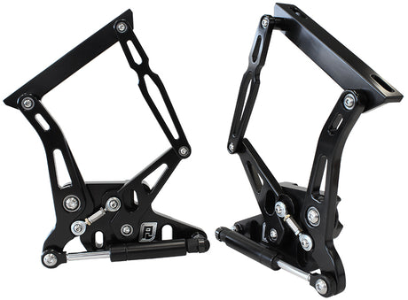 Billet Bonnet Hinge Kit Black XR Xy Ford Falcon Shiny Black AF64-4105BLK - Aeroflow