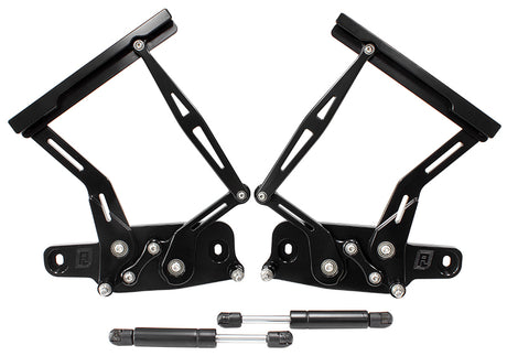 Billet Bonnet Hinge Kit Black Lc - Lj - Holden Torana AF64-4128BLK - Aeroflow