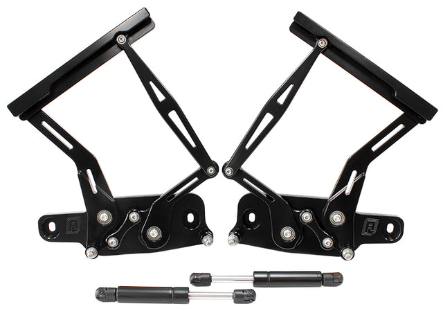 Billet Bonnet Hinge Kit Black Lc - Lj - Holden Torana AF64-4128BLK - Aeroflow