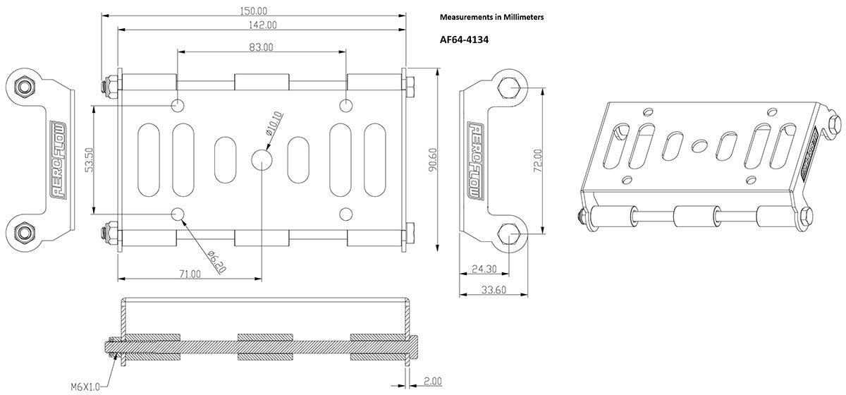 GM LS2 LS3 LS7 Coil Mounts Relocation Brackets AF64-4134 - Aeroflow