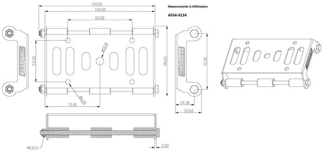 GM LS2 LS3 LS7 Coil Mounts Relocation Brackets AF64-4134 - Aeroflow
