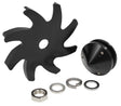 Billet Alternator Pulley & Fanwith Nose Cover, Black AF64-4300BLK - Aeroflow