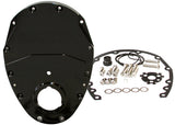 SB Chev 350 V6 2 Piece Timing Cover Kit Billet Black AF64-4350BLK - Aeroflow