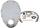 SB Chev 350 V6 2 Piece Timing Cover Kit Billet Silver AF64-4350S - Aeroflow