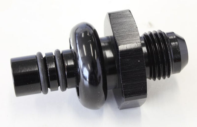 Ford EFI Regulator Adapter -6AN With .435" Shank Black AF64-4356BLK - Aeroflow
