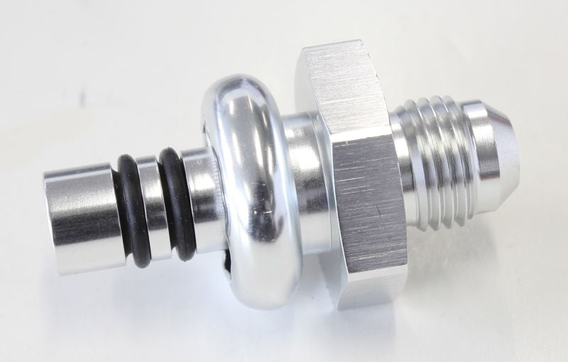 Ford EFI Regulator Adapter -6AN With .435" Shank Silver AF64-4356S - Aeroflow