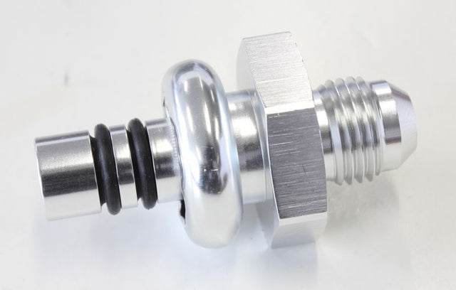 Ford EFI Regulator Adapter -6AN With .435" Shank Silver AF64-4356S - Aeroflow