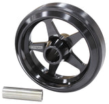 Billet Wheelie Bar Wheel 10000ft/lbs Load 3/8-1/2 Sleev AF64-4360BLK - Aeroflow