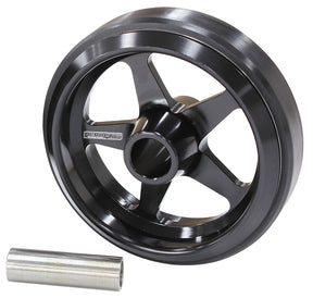 Billet Wheelie Bar Wheel 10000ft/lbs Load 3/8-1/2 Sleev AF64-4360BLK - Aeroflow
