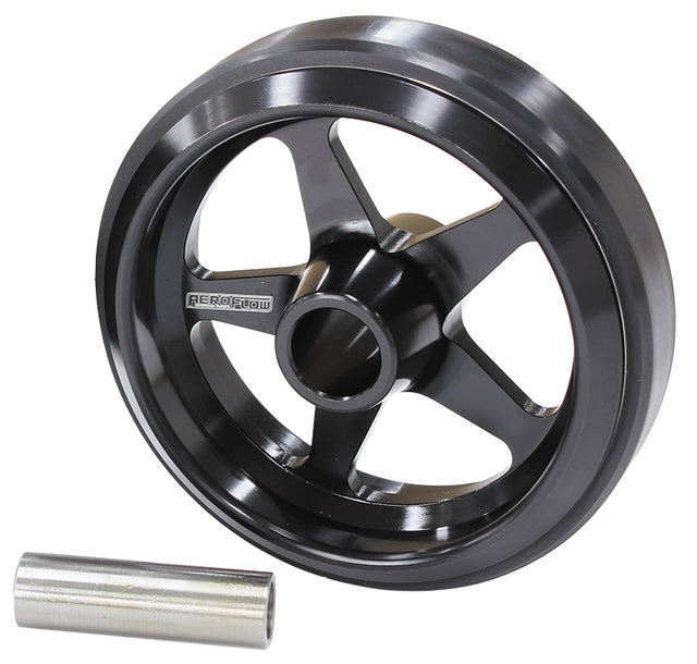 Billet Wheelie Bar Wheel 10000ft/lbs Load 3/8-1/2 Sleev AF64-4360BLK - Aeroflow