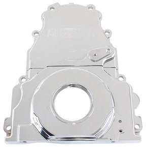 Holden / Chev LS Billet 2 Piece Timing Cover Chrome AF64-4361C - Aeroflow