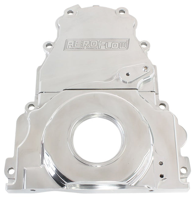 Holden / Chev LS Billet 2 Piece Timing Cover Polished AF64-4361P - Aeroflow