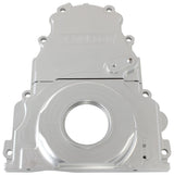 Holden / Chev LS Billet 2 Piece Timing Cover Silver Anodised AF64-4361S - Aeroflow