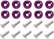 Billet Dress Up Fender Bolt 10 Pack M6 x 1.00 UHL 20mm Purple AF64-4365PUR - Aeroflow