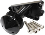 GM LS Power Steering Delete Idler Bracket And Pulley Black AF64-4367BLK - Aeroflow