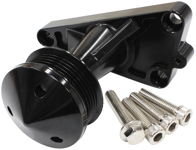 GM LS Power Steering Delete Idler Bracket And Pulley Black AF64-4367BLK - Aeroflow
